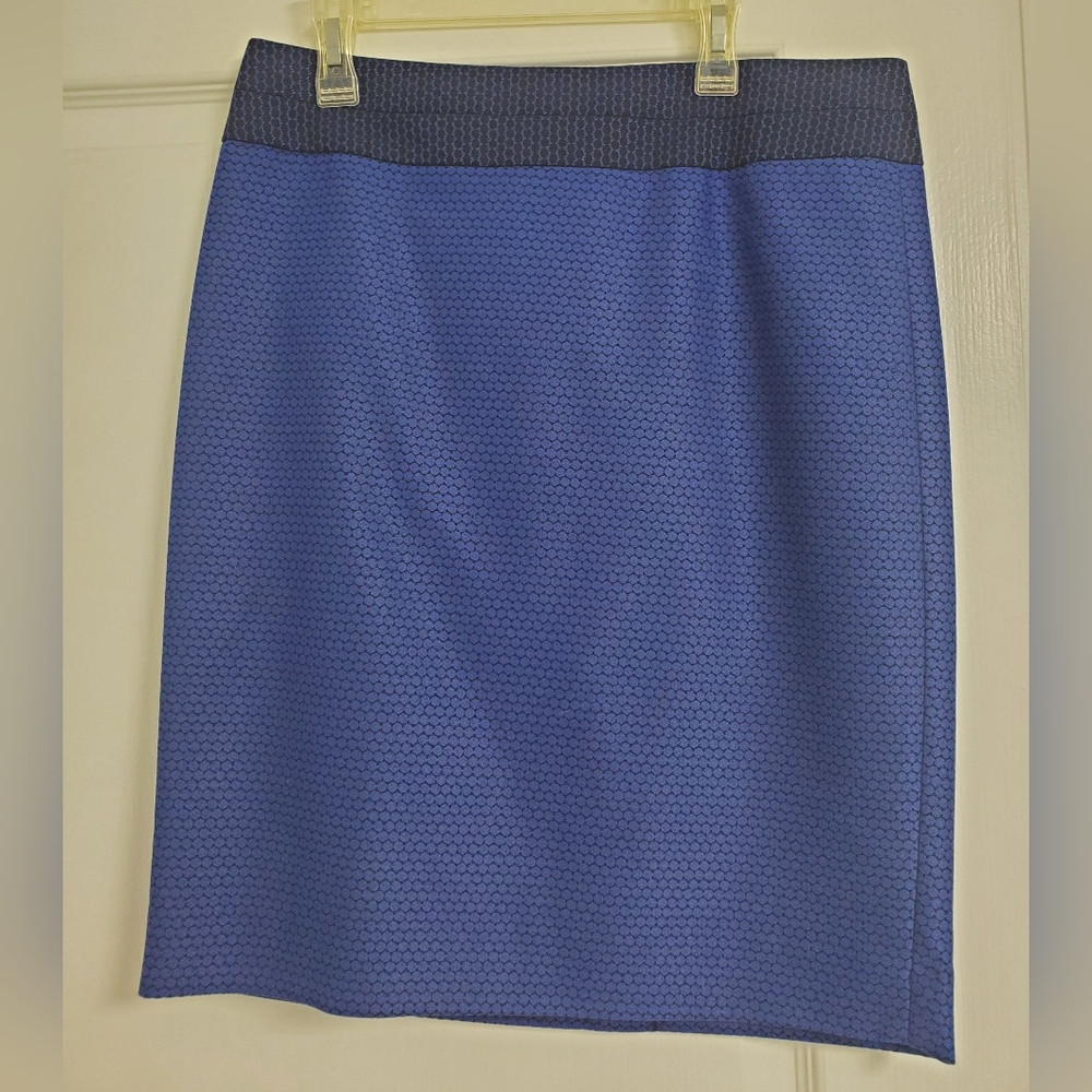 Blue Textures Pencil Skirt from The Limited